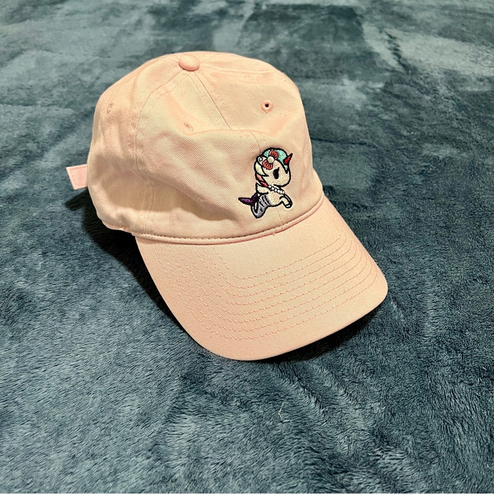 Tokidoki Light Pink Perlina Unicorn Mermaid Dad Hat